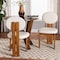 Baxton Studio Kacela Modern Japandi Cream Boucle Fabric and Walnut Brown Finished Wood 2-Piece Dining Chair Set 241-2PC-13433-ZORO - alternate 8